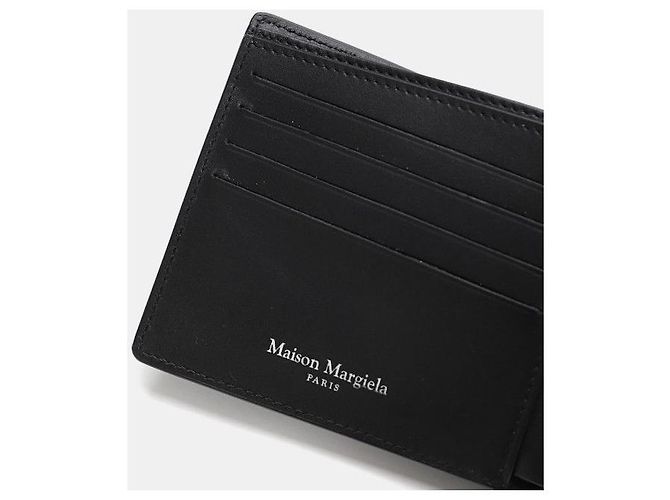Maison Martin Margiela Portafoglio bi-fold cucito nero - vista 10