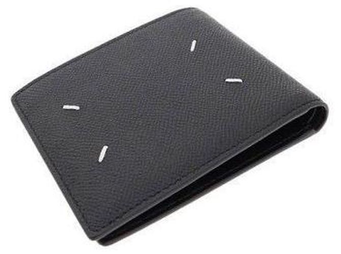Maison Martin Margiela Portafoglio bi-fold cucito nero - vista 8