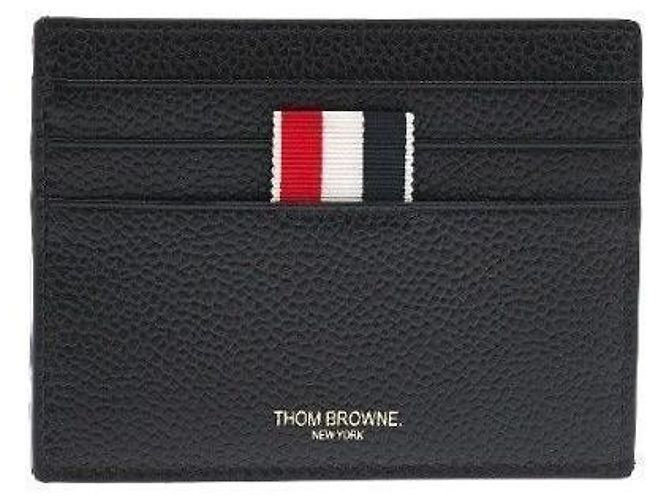 Thom Browne Three Stripe Card Holder Black - view 5