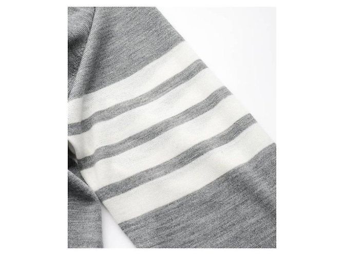 Thom Browne Merinowoll-Strickcardigan in Perlgrau Braun - Ansicht 4