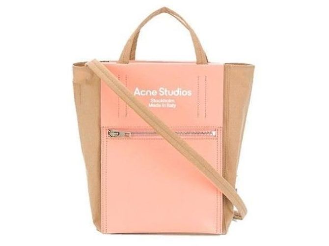 Borsa mini tote a tracolla Acne Logo AEV Marrone - vista 2