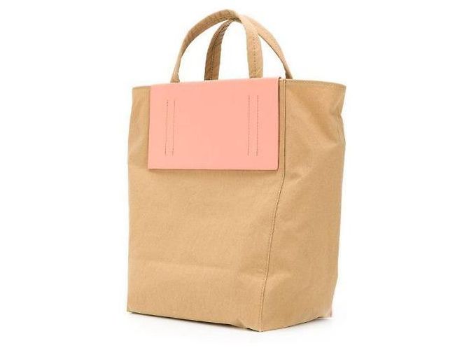 Borsa mini tote a tracolla Acne Logo AEV Marrone - vista 4