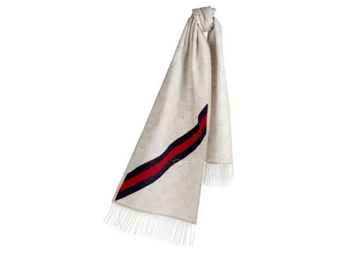 Gucci GG Web Wollschal Braun - Ansicht 4