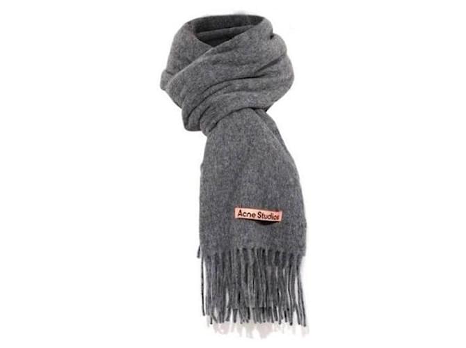 Bufanda Acne Studios Gris Melange Castaño - vista 5