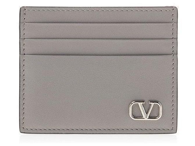 Valentino Portacarte con logo grigio LMV Marrone - vista 2
