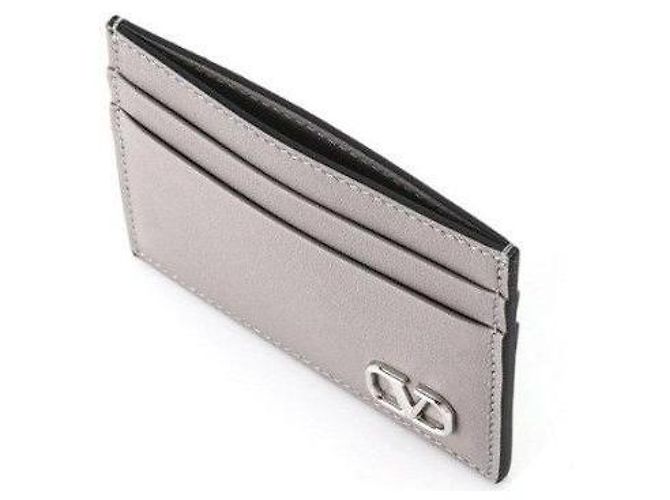Valentino Portacarte con logo grigio LMV Marrone - vista 3