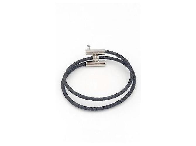 Hermès Bracciale da Uomo Tunis Trese Nero Argento - vista 4