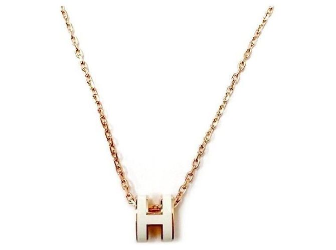 Hermès Collar Mini Pop Blanco Oro Rosa - vista 9