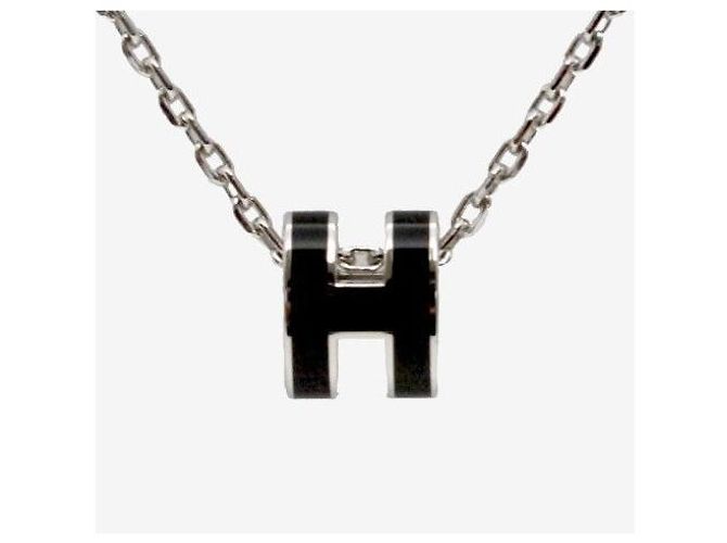 Hermès Collares Mini Pop Hach Paladio Negro Plata - vista 2