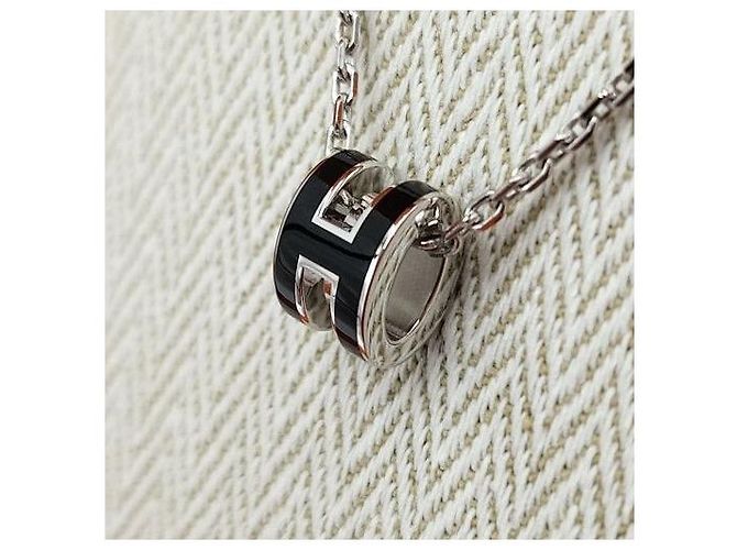 Hermès Collares Mini Pop Hach Paladio Negro Plata - vista 5