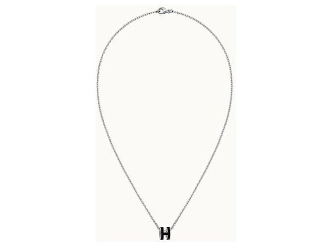 Hermès Collares Mini Pop Hach Paladio Negro Plata - vista 6