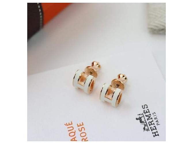 Hermès Orecchini Mini Pop Ash Oro Rosa Bianco - vista 6