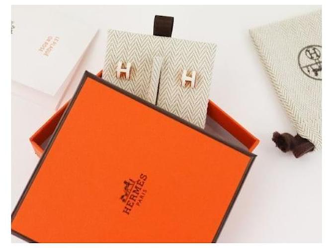 Hermès Orecchini Mini Pop Ash Oro Rosa Bianco - vista 9