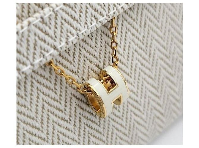 Hermès Collana Mini Popashu Oro Bianco - vista 11