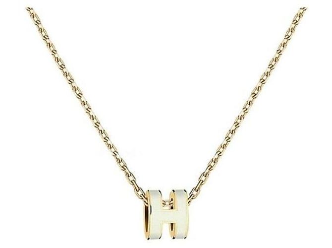 Hermès Collana Mini Popashu Oro Bianco - vista 2