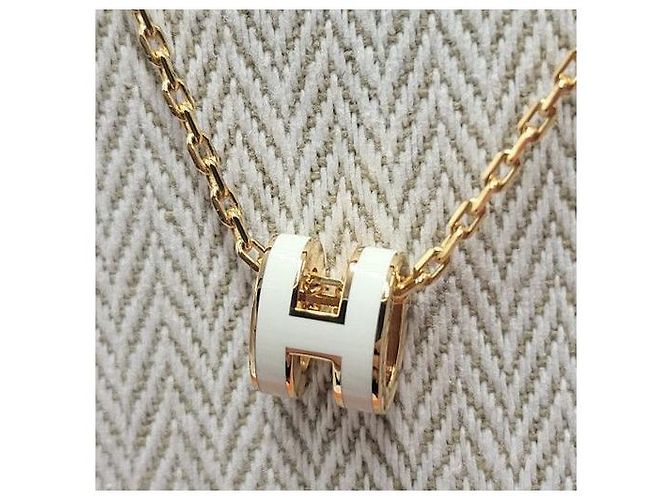 Hermès Collana Mini Popashu Oro Bianco - vista 4
