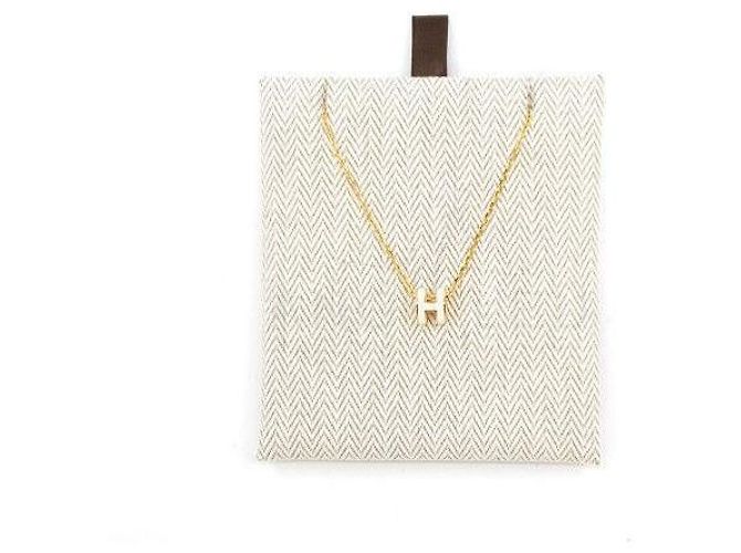 Hermès Collana Mini Popashu Oro Bianco - vista 5