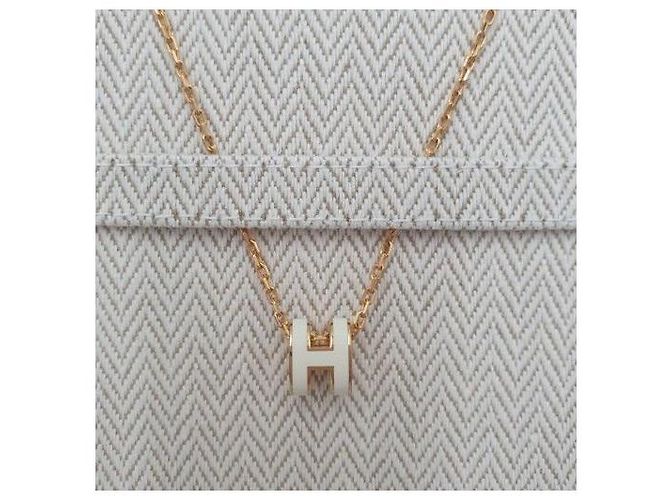 Hermès Collana Mini Popashu Oro Bianco - vista 6