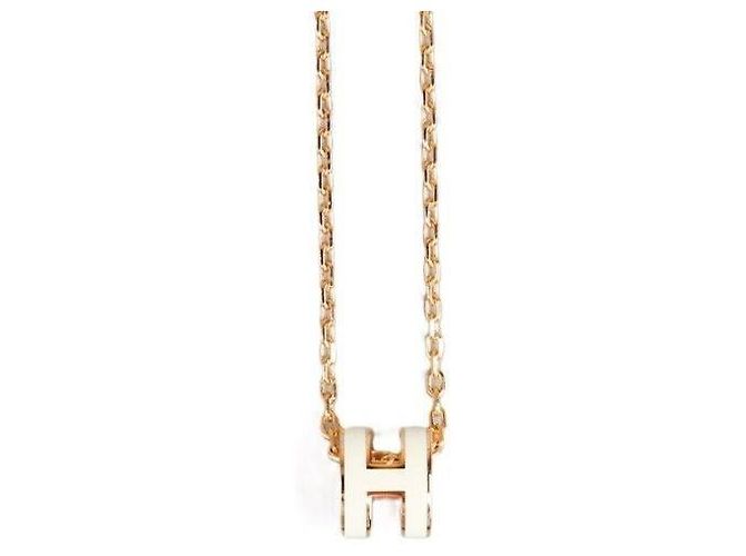 Hermès Collana Mini Popashu Oro Bianco - vista 7