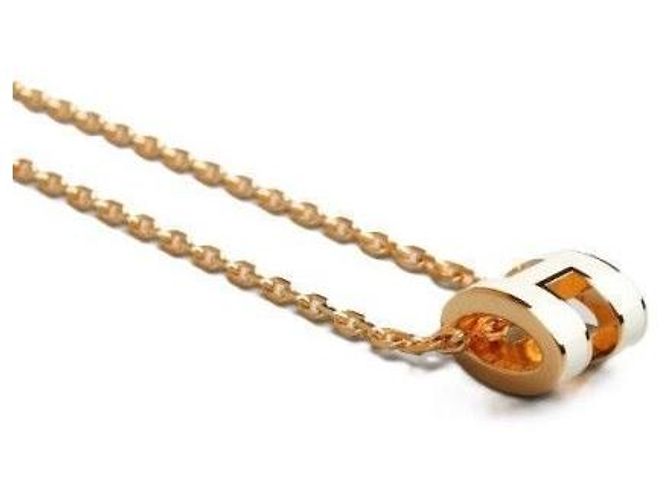 Hermès Collana Mini Popashu Oro Bianco - vista 8