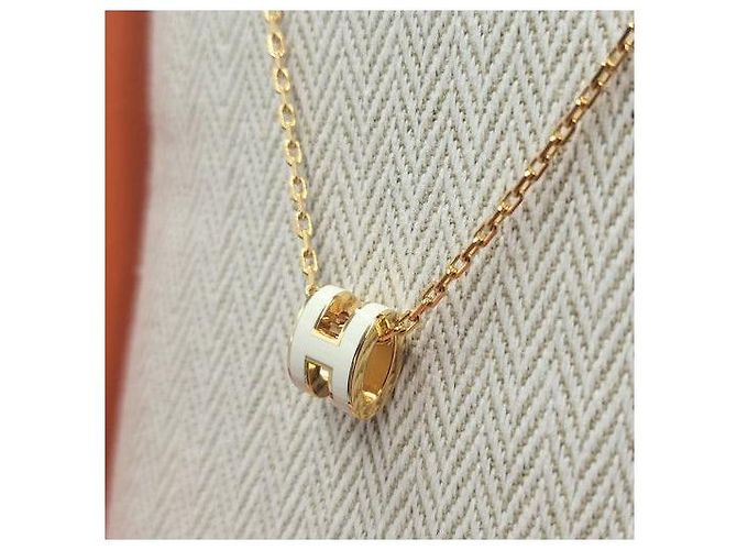 Hermès Collana Mini Popashu Oro Bianco - vista 9