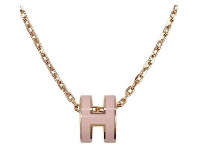 Hermès Collana Mini Pop Hach Oro Rosa Dragée Rosa - vista 2
