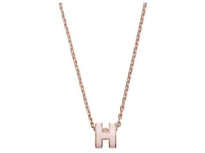 Hermès Collana Mini Pop Hach Oro Rosa Dragée Rosa - vista 3