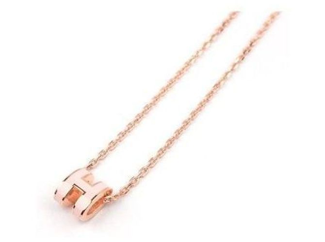 Hermès Collana Mini Pop Hach Oro Rosa Dragée Rosa - vista 4