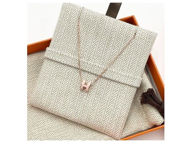 Hermès Collana Mini Pop Hach Oro Rosa Dragée Rosa - vista 9