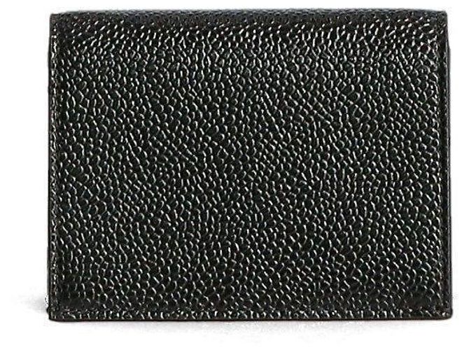 Thom Browne Triple Stripe Folded Double Card Holder Black - view 2