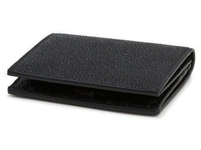 Thom Browne Triple Stripe Folded Double Card Holder Black - view 7