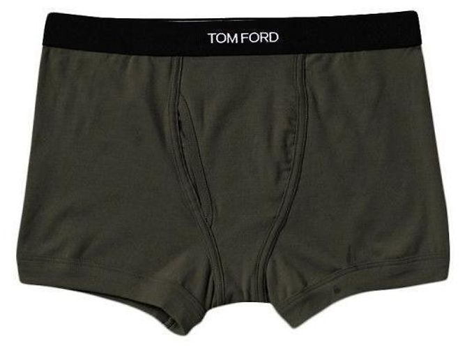 Tom Ford Slip elasticizzati con logo verde militare - vista 2
