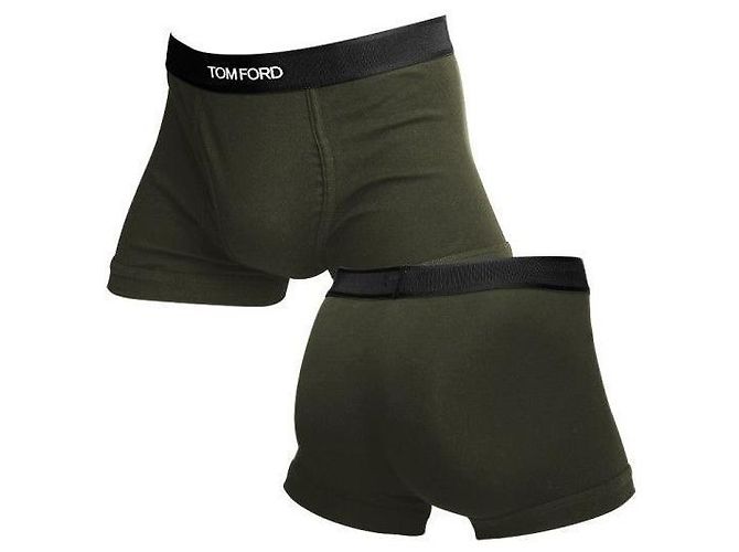 Tom Ford Slip elasticizzati con logo verde militare - vista 3
