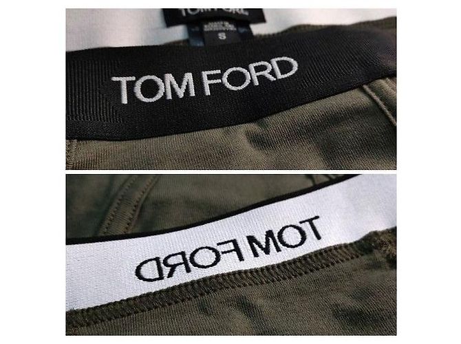 Tom Ford Slip elasticizzati con logo verde militare - vista 4