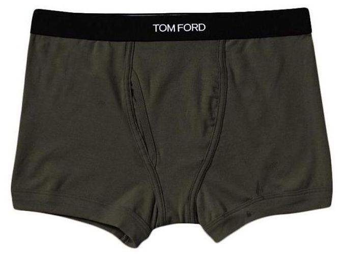 Tom Ford Slip elasticizzati con logo verde militare - vista 5