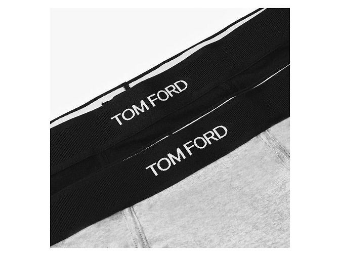 Tom Ford Slip da uomo con logo a bande nera e grigia Marrone - vista 4