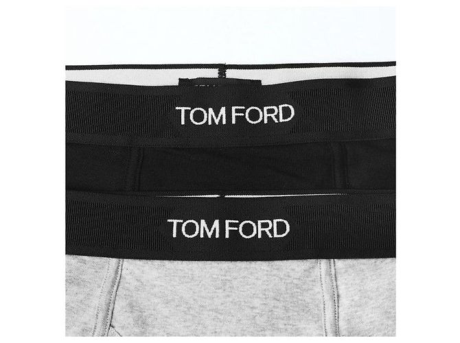 Tom Ford Slip da uomo con logo a bande nera e grigia Marrone - vista 5