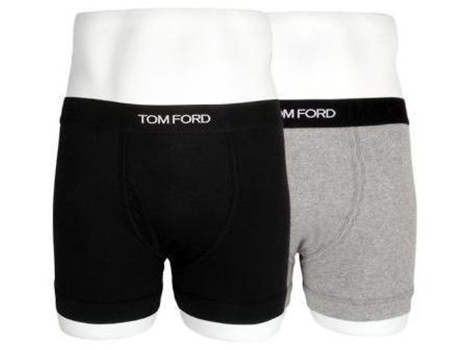 Tom Ford Slip da uomo con logo a bande nera e grigia Marrone - vista 6