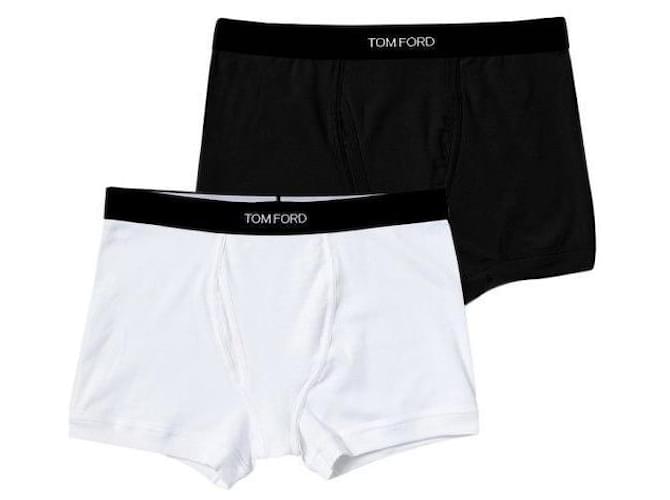 Tom Ford Set di mutande da uomo con logo elastico, nero e bianco - vista 4
