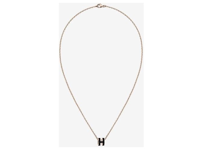 Hermès Pendente Mini Pop Hach Oro Rosa Nero - vista 2