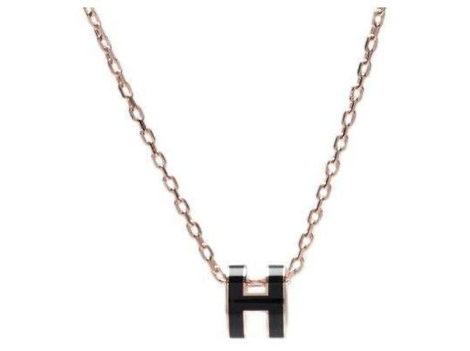 Hermès Pendente Mini Pop Hach Oro Rosa Nero - vista 3