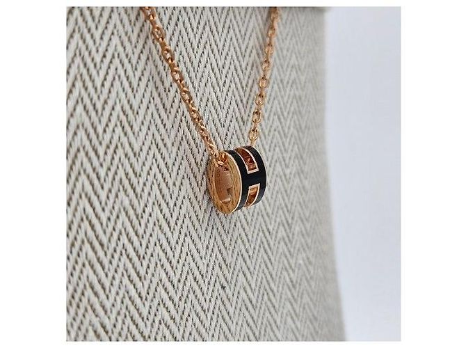Hermès Pendente Mini Pop Hach Oro Rosa Nero - vista 5