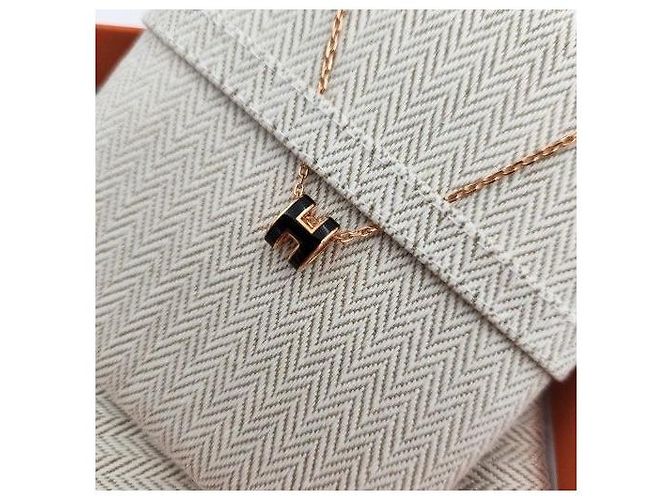 Hermès Pendente Mini Pop Hach Oro Rosa Nero - vista 7