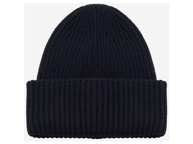 Moncler Berretto in lana e cashmere blu navy Nero - vista 3