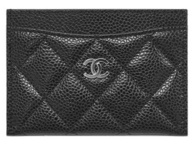 Chanel Portafoglio Classico Caviar Nero Hardware Argento - vista 2