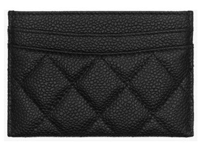 Chanel Portafoglio Classico Caviar Nero Hardware Argento - vista 3