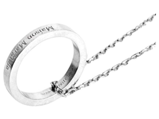 Maison Martin Margiela Collana con anello logo in argento cm - vista 2