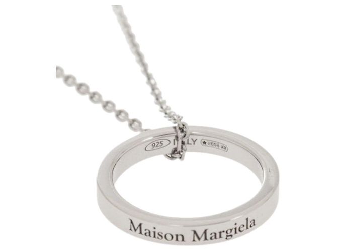 Maison Martin Margiela Collana con anello logo in argento cm - vista 3