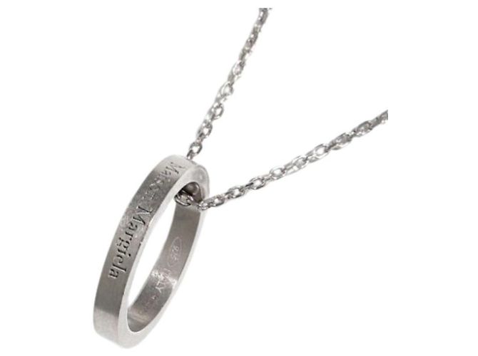 Maison Martin Margiela Collana con anello logo in argento cm - vista 4