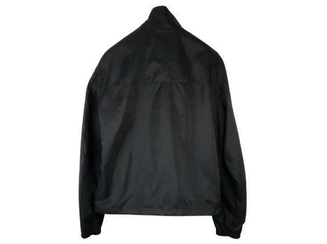 Prada Giacca a vento da uomo con collo alto e logo triangolare Nero - vista 3